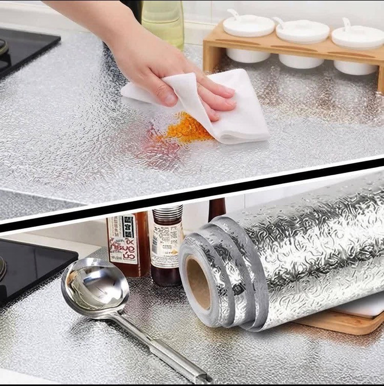 فویل چسبی کابینت ( نقره ای)