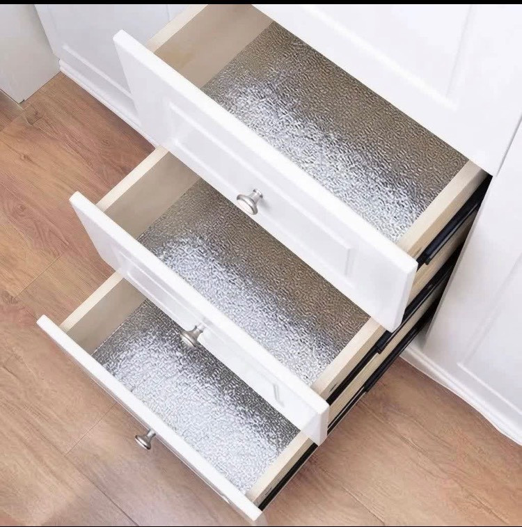 فویل چسبی کابینت ( نقره ای)